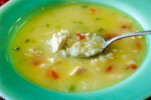 Куриный суп с рисом и овощами Куриный суп с рисом и овощами