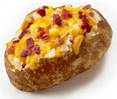 Запеченный картофель с беконом и сыром