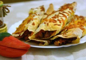 Мясные тортильи в сыре Мясные тортильи в сыре