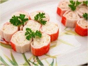 Фаршированные крабовые палочки Фаршированные крабовые палочки