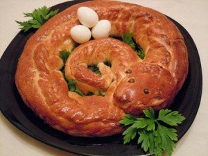 Пирог мясной «Змея» Пирог мясной «Змея»
