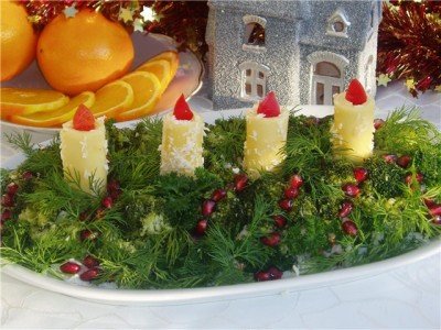 Салат «Рождественские свечи»