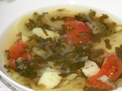Овощной суп на рыбном бульоне