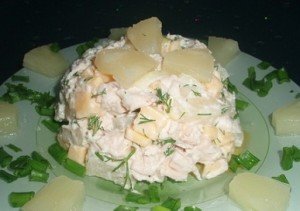 Cалат с курицей и ананасами рецепт Cалат с курицей и ананасами рецепт