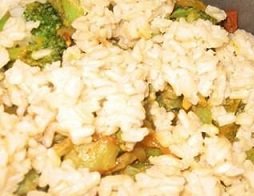 Рис с брокколи и капустой